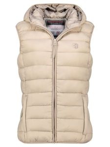 Geographical Norway Kamizelka pikowana "Vatikotal" w kolorze beżowym rozmiar: XL. Brązowe kamizelki Geographical Norway, xl, bez wzorów, bez kołnierzyka, bez ramiączek, bez kaptura. Za 127,95 zł.