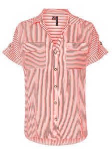 Vero Moda Bluzka w kolorze różowym rozmiar: M. Różowe bluzki Vero Moda, m, bez wzorów, z wiskozy, klasyczne, bez kołnierzyka, bez ramiączek. Za 57,06 zł.