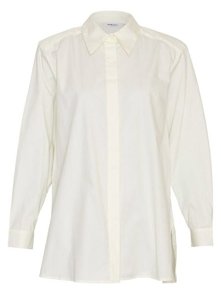 MOSS COPENHAGEN Koszula "Fiori Petronia" w kolorze kremowym rozmiar: XS. Brązowe koszule Moss Copenhagen, xs, bez wzorów, bez kołnierzyka, bez ramiączek. Za 56,66 zł.