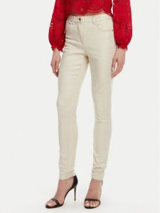 Morgan Jeansy 251-PEWELI Beżowy Slim Fit. Brązowe jeansy Morgan, bez wzorów, z bawełny. Za 199,99 zł.