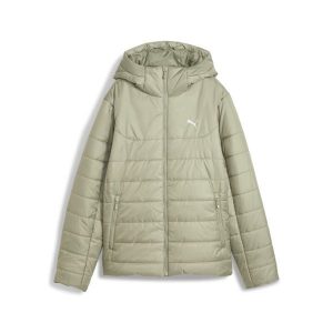Damska kurtka wyścielana Essentials z kapturem PUMA. Zielone kurtki Puma, bez wzorów, z kapturem. Za 399,00 zł.