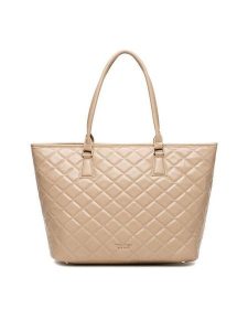Nine West Torebka CEO-LINDA-LA374-4064 Beżowy. Brązowe shopper bag Nine West, bez wzorów, z materiału, bez dodatków. Za 249,99 zł.