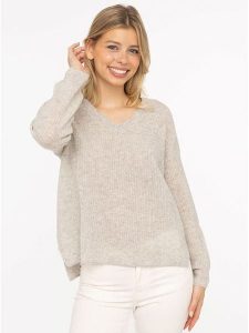 Zwillingsherz Kaszmirowy sweter w kolorze jasnoszarym rozmiar: XL. Szare swetry oversize Zwillingsherz, xl, bez wzorów, z kaszmiru, bez ramiączek. Za 483,17 zł.