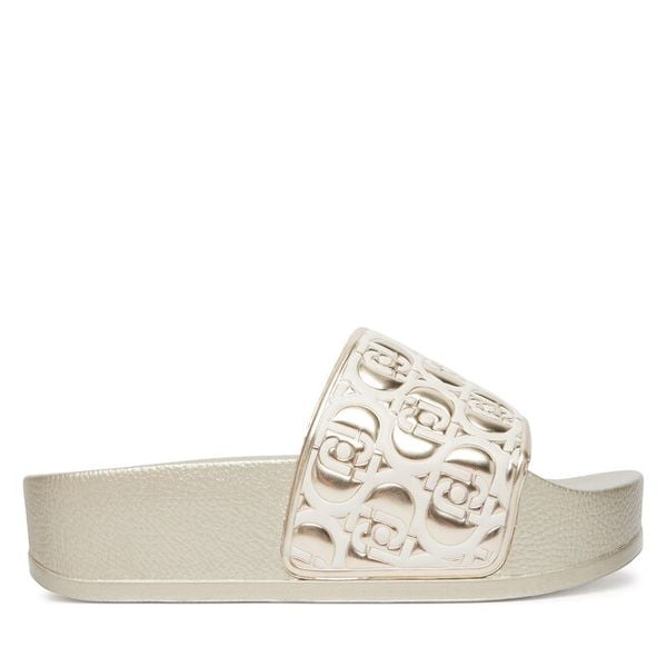 Klapki Liu Jo. Żółte klapki Liu Jo, bez wzorów, bez obcasa. Za 279,99 zł.