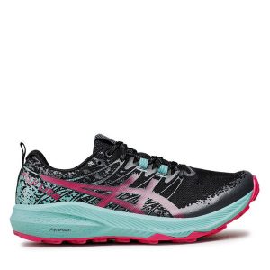 Buty do biegania Asics. Czarne buty sportowe ASICS, bez wzorów, bez zapięcia, do biegania. Za 389,99 zł.