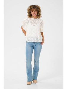 Cream Koszulka w kolorze białym rozmiar: S. Białe bluzki Cream, s, bez wzorów, z koronki, bez kołnierzyka, bez ramiączek. Za 118,56 zł.