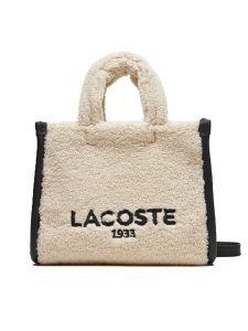 Lacoste Torebka NF5116HX Écru. Torebki klasyczne Lacoste, bez wzorów, z materiału, bez dodatków. Za 549,99 zł.