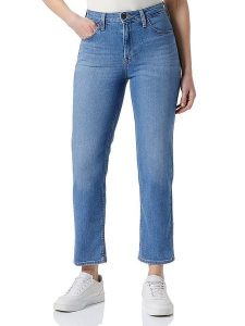 Lee Dżinsy "Carol" - Regular fit - w kolorze błękitnym rozmiar: W27/L31. Niebieskie jeansy Lee, z aplikacjami, z podwyższonym stanem. Za 173,99 zł.