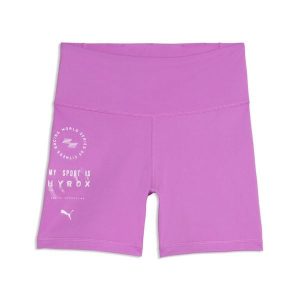 Damskie krótkie legginsy PUMA × HYROX Essentials PUMA. Czarne legginsy Puma, bez wzorów, z dzianiny, krótkie. Za 139,99 zł.