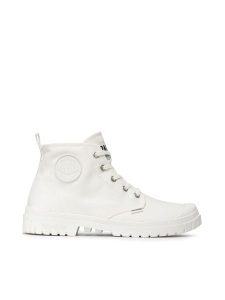 Palladium Trapery Pampa Sp20 Hi Cvs 76838-116-M Biały. Białe buty zimowe Palladium, z materiału, bez obcasa, bez zapięcia. Za 219,99 zł.
