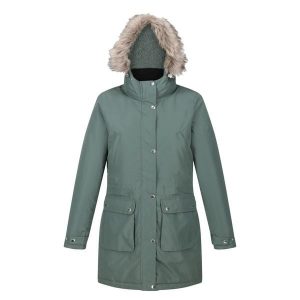 Parka dla kobiet Regatta Voltera Waterproof. Zielone kurtki Regatta, bez wzorów, bez kaptura. Za 594,65 zł.