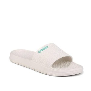 Klapki basenowe damskie Coqui Rune. Białe klapki Coqui, bez wzorów, bez obcasa. Za 126,99 zł.