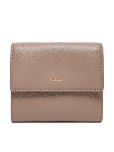 Furla Portfel Goccia M Compact WP00469 BX3036 KH 2572S Beżowy. Brązowe portfele Furla, bez wzorów, ze skóry. Za 309,99 zł.