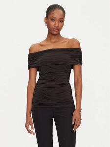 Marciano Guess Bluzka 5GGP04 6259A Czarny Regular Fit. Czarne bluzki Marciano Guess, xs, z aplikacjami, z syntetyku, bez kołnierzyka, bez ramiączek. Za 339,99 zł.