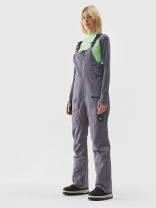 4F Spodnie snowboardowe z szelkami membrana 15000 damskie - szare M. Szare spodnie sportowe 4f, bez wzorów, z tkaniny. Za 799,99 zł.