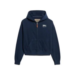 Bluza damska z kapturem Superdry Heritage Hamptons. Niebieskie bluzy Superdry, bez wzorów, z kapturem. Za 339,80 zł.