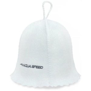 Czapka do sauny filcowa Aqua Speed. Białe czapki Aqua-Speed, bez wzorów. Za 44,99 zł.