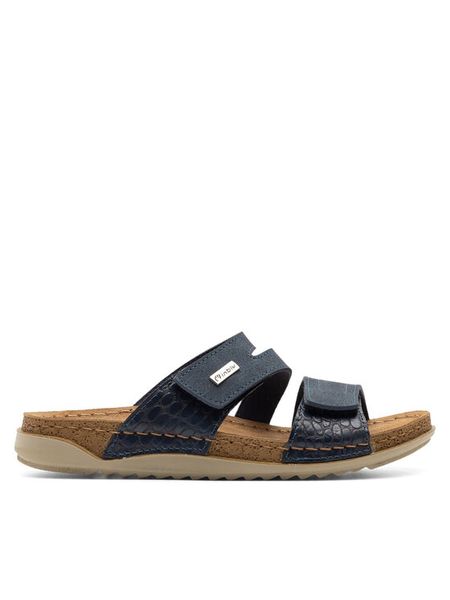 Inblu Klapki AA093N01 Granatowy. Niebieskie klapki Inblu, bez wzorów, z materiału, bez obcasa. Za 139,99 zł.