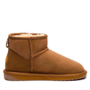 Śniegowce EMU Australia. Brązowe buty zimowe EMU Australia, bez obcasa, bez zapięcia. Za 669,99 zł.