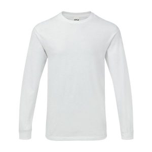 Koszulka Z Długim Rękawem Dla Dorosłych Unisex Hammer. Białe bluzki GILDAN, s, bez wzorów, sportowe, bez kołnierzyka, bez ramiączek. Za 75,99 zł.