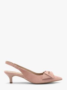 Różowe czółenka damskie bez pięty slingback z kokardą SARAH. Czerwone czółenka Ryłko, bez wzorów, z lakierowanej skóry, bez obcasa, na obcasie, bez zapięcia. W wyprzedaży za 329,99 zł.