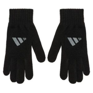 Rękawiczki adidas. Czarne rękawiczki ADIDAS, bez wzorów, z dzianiny. Za 99,99 zł.