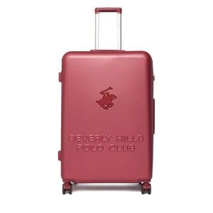 Walizka duża Beverly Hills Polo Club. Czerwone walizki Beverly Hills Polo Club, bez wzorów, duże. Za 399,99 zł.