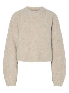 Pieces Sweter w kolorze beżowym rozmiar: XS. Brązowe swetry oversize Pieces, xs, bez wzorów, bez ramiączek. Za 149,66 zł.