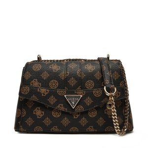 Torebka Guess. Brązowe torebki klasyczne Guess, z aplikacjami, bez dodatków. Za 309,99 zł.