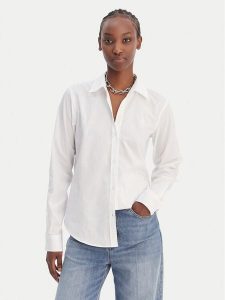 HUGO Koszula Essential 50552832 Biały Regular Fit. Białe koszule Hugo, bez wzorów, z bawełny, bez kołnierzyka, bez ramiączek. Za 429,99 zł.