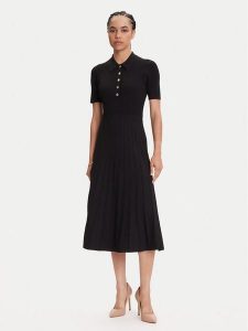 MICHAEL Michael Kors Sukienka dzianinowa MT5834F33D Czarny Regular Fit. Czarne sukienki MICHAEL Michael Kors, xs, bez wzorów, z dzianiny, bez kołnierzyka, bez ramiączek. Za 672,99 zł.