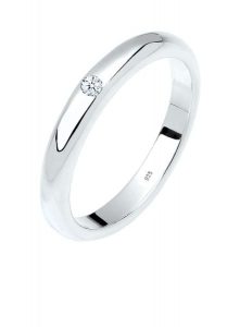 Elli DIAMONDS Damski pasjans klasyczny z diamentem (0,03 ct.) ze srebra próby 925 Sterling Silver Pierścionki 1 ct. Szare pierścionki Elli DIAMONDS, z diamentem, srebrne. Za 538,99 zł.