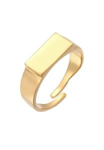 Elli Damski Sygnet Geo otwarty regulowany wykonany ze srebra próby 925 Sterling Silver Pierścionki 1 ct. Szare pierścionki Elli, srebrne. Za 248,99 zł.