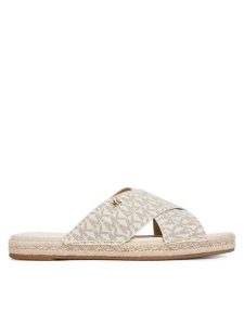 MICHAEL Michael Kors Espadryle Kenzie 40R6KZFS1B Kremowy. Białe espadryle MICHAEL Michael Kors, bez wzorów, ze skóry, bez obcasa. Za 529,99 zł.