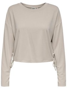 ONLY Bluza w kolorze beżowym rozmiar: L. Brązowe bluzy ONLY, l, bez wzorów, bez kaptura. Za 109,78 zł.