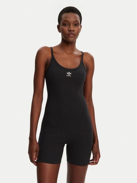 Adidas Kombinezon Essentials JC6212 Czarny Slim Fit. Czarne kombinezony ADIDAS, m, bez wzorów, z bawełny, bez kołnierzyka, bez ramiączek. Za 119,99 zł.