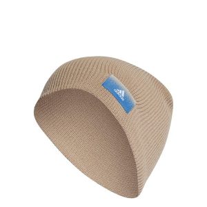 Czapka Essentials. Brązowe czapki ADIDAS, bez wzorów, z dzianiny, sportowe. Za 90,70 zł.