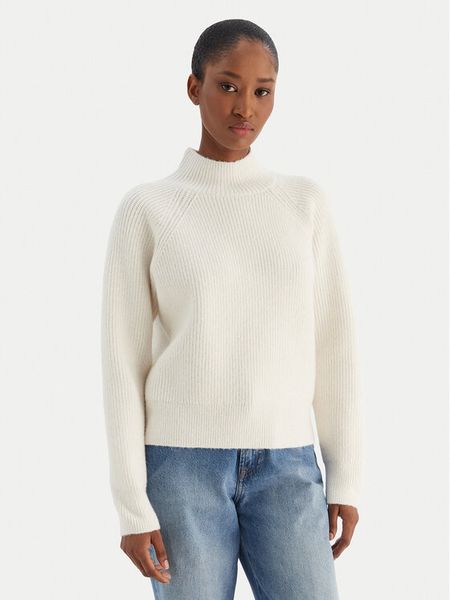 Calvin Klein Jeans Sweter Woolen Stitch LV044D372G Biały Regular Fit. Białe swetry klasyczne Calvin Klein Jeans, s, z jeansu, bez kołnierzyka. Za 469,99 zł.