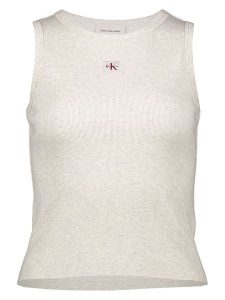 Calvin Klein Top w kolorze szarym rozmiar: L. Szare topy Calvin Klein, l, bez wzorów, z bawełny, bez kołnierzyka, bez ramiączek. Za 82,99 zł.