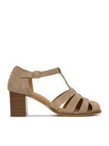 Lasocki Półbuty CEO-25F531-3 Beżowy. Brązowe czółenka Lasocki, bez wzorów, ze skóry, bez obcasa, na obcasie, bez zapięcia. Za 249,99 zł.