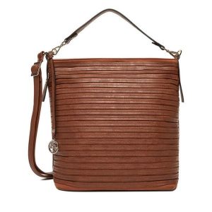 Torebka Lasocki. Brązowe torebki klasyczne Lasocki, bez wzorów, bez dodatków. Za 199,99 zł.