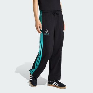 Spodnie Mercedes - Amg Petronas Formula 1 Team Dna. Czarne spodnie dresowe ADIDAS, bez wzorów, z podwyższonym stanem. Za 259,00 zł.