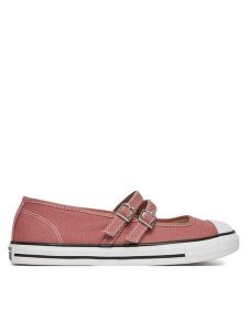 Converse Baleriny Chuck Taylor All Star Dainty Mary Jane A12564C Różowy. Czerwone balerinki Converse, bez wzorów, z materiału, bez obcasa, bez zapięcia. Za 209,99 zł.