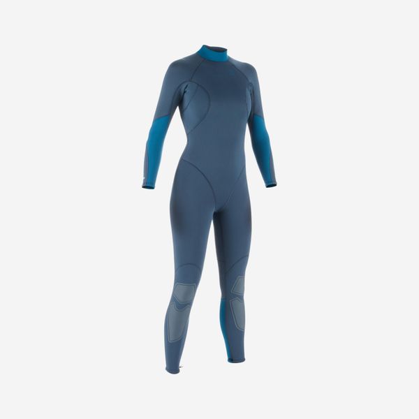 Skafander do nurkowania damski Subea SCD 500 z neoprenu 3 mm. Niebieskie kombinezony DECATHLON, l, bez wzorów, z kauczuku, bez kołnierzyka, bez ramiączek, długie. Za 399,99 zł.