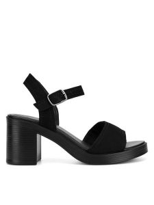 Lasocki Sandały RST-KSENIA-02 Czarny. Czarne sandały Lasocki, bez wzorów, ze skóry, bez obcasa, na słupku, bez zapięcia. Za 169,99 zł.
