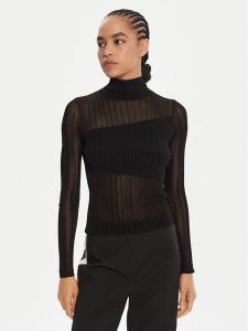 HUGO Sweter Siclamino 50542650 Czarny Slim Fit. Czarne swetry klasyczne Hugo, xl, z syntetyku, bez kołnierzyka. Za 499,99 zł.