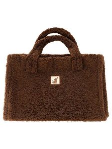 Zwillingsherz Shopper bag "Plush & Dachshund" w kolorze brązowym - 50 x 35 cm rozmiar: onesize. Brązowe shopper bag Zwillingsherz, bez wzorów, z materiału, na ramię, bez dodatków. Za 139,95 zł.