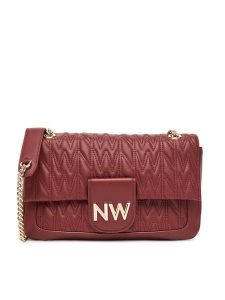 Nine West Torebka CEO-Astoria-Allure-LX10165 Bordowy. Czerwone torebki klasyczne Nine West, bez wzorów, z materiału, bez dodatków. Za 349,99 zł.