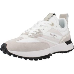 Buty PEPE JEANS LUCKY PRINT Beżowy. Brązowe buty trekkingowe Pepe Jeans, z jeansu, bez zapięcia. W wyprzedaży za 455,45 zł.