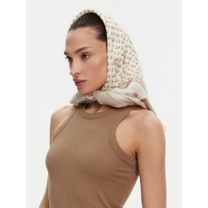 Chusta BOSS. Brązowe apaszki i chusty Boss, bez wzorów. Za 549,99 zł.